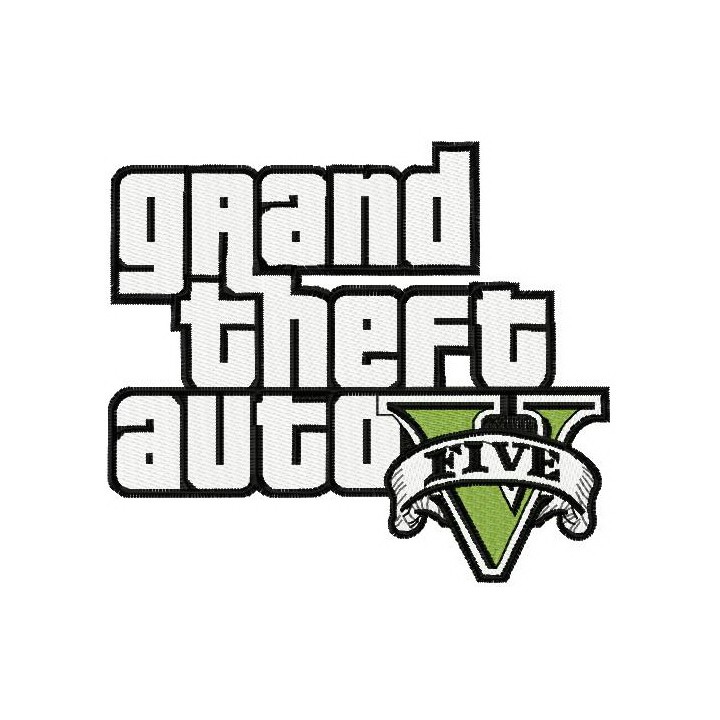 Grand Theft Auto five logo embroidery design - Embroidery Design