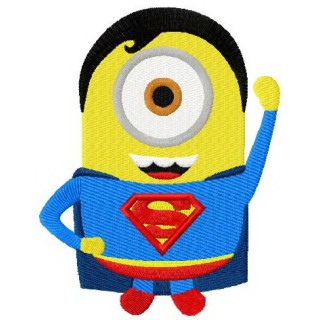 Minion superman embroidery design - Embroidery Design
