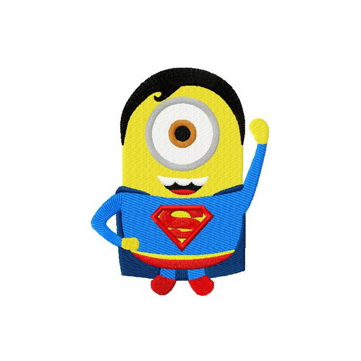 Minion superman embroidery design - Embroidery Design