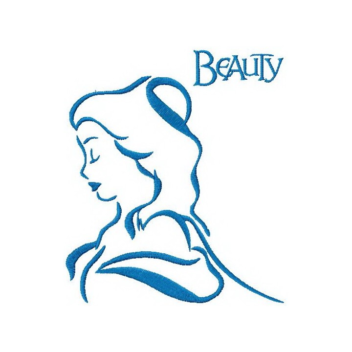 Beauty sketch embroidery design - Embroidery Design