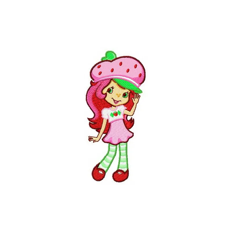 Preview of Strawberry Shortcake 4 embroidery design featuring whimsical motifs for creative stitching projects.