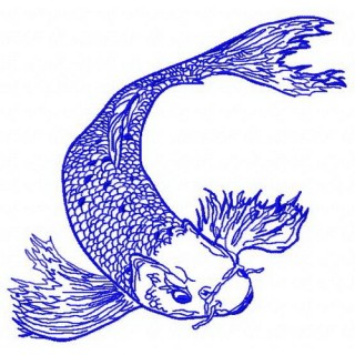 Koi 3 embroidery design - Embroidery Design