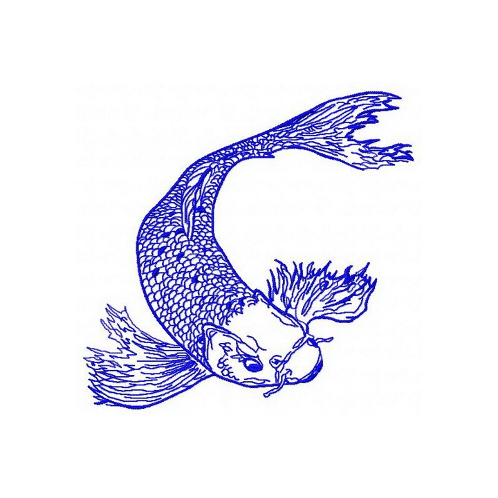 Koi 3 embroidery design - Embroidery Design