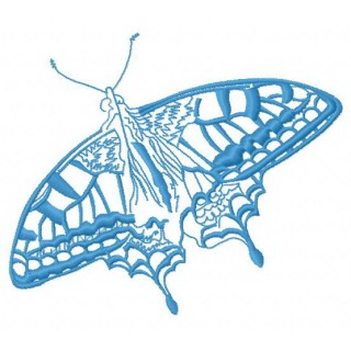 Blue butterfly 2 embroidery design - Embroidery Design