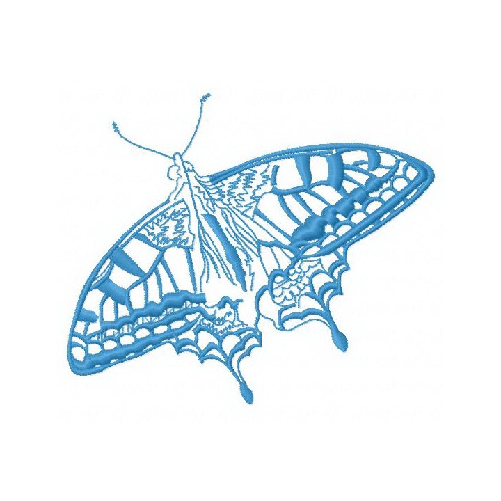 Blue butterfly 2 embroidery design - Embroidery Design