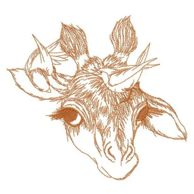 Strange friends embroidery design featuring unique African animals, perfect for creative stitching projects.