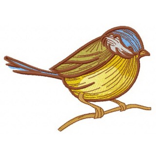 Eurasian blue tit 4 embroidery design - Embroidery Design