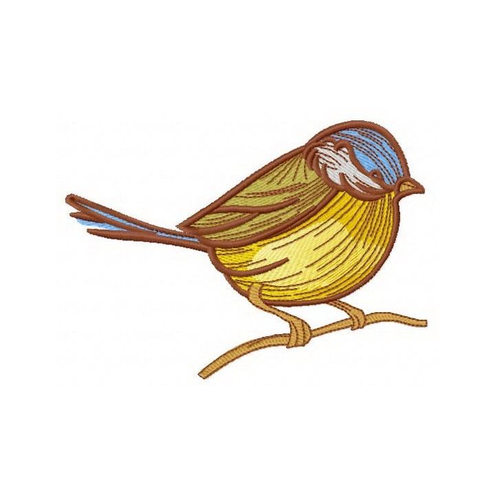 Eurasian blue tit 4 embroidery design - Embroidery Design