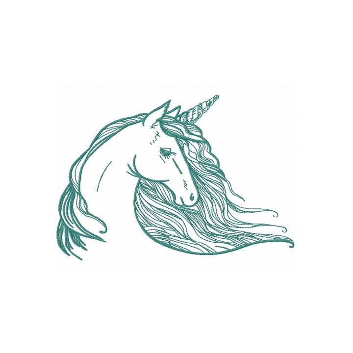 Mythical unicorn dreams embroidery design - Embroidery Design