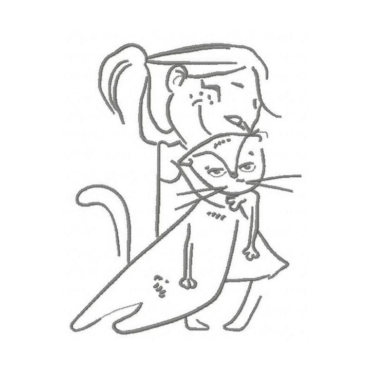 Kitty Cuddle Couture embroidery design - Embroidery Design