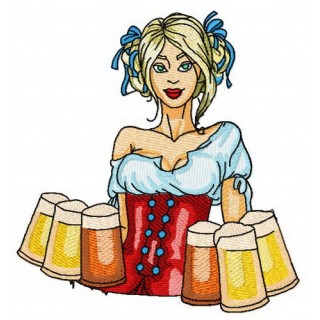 Oktoberfest girl 3 embroidery design - Embroidery Design