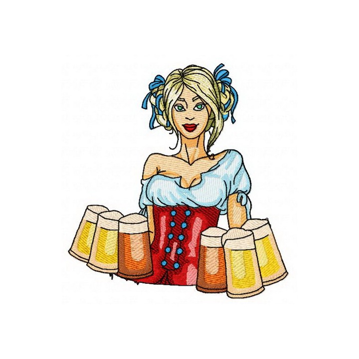 Oktoberfest girl 3 embroidery design - Embroidery Design