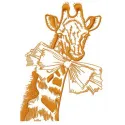 Preview of 'I am a fashion girl 3' embroidery design featuring vibrant African animal motifs.