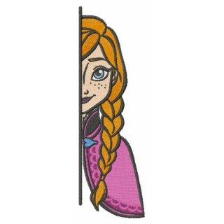 Anna hiding embroidery design - Embroidery Design