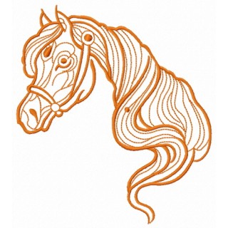 Pony head embroidery design - Embroidery Design