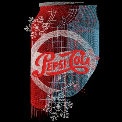 Christmas Pepsi cola embroidery design