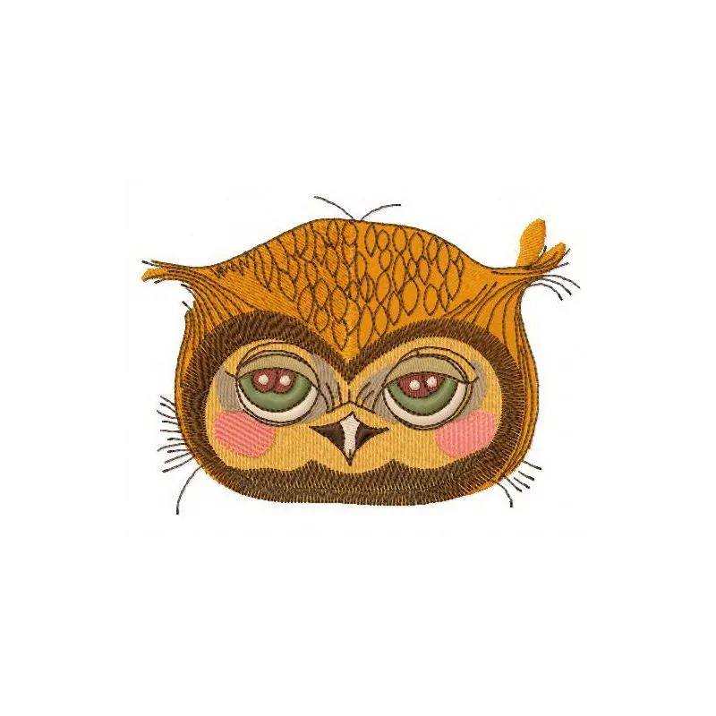 Shy owl 3 embroidery design featuring a cute, whimsical owl motif, ideal for stitching on clothing and accessories.