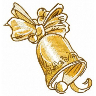 Bell rings embroidery design - Embroidery Design