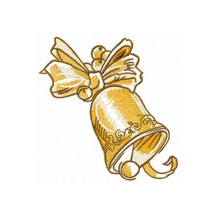 Bell rings embroidery design - Embroidery Design