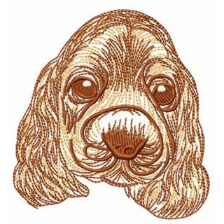 Fluffy dog's muzzle embroidery design - Embroidery Design