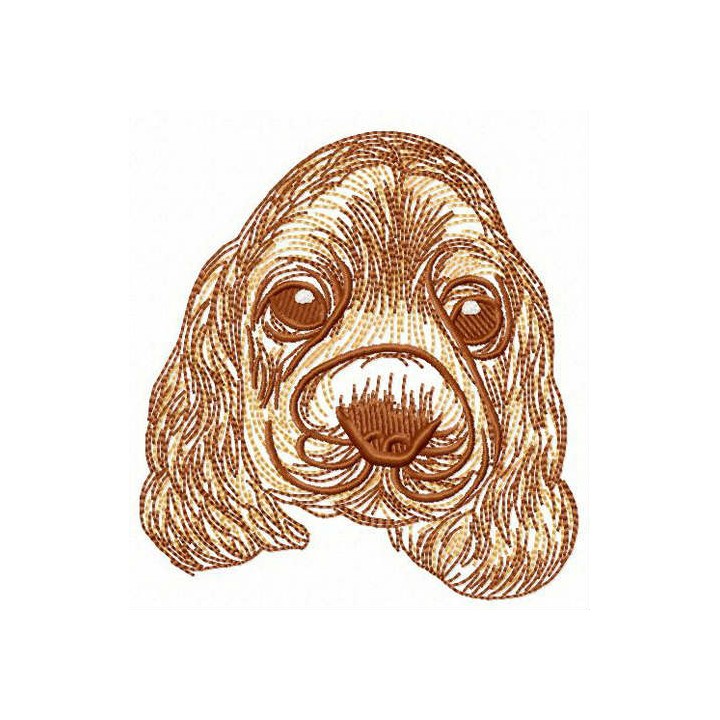 Fluffy dog's muzzle embroidery design - Embroidery Design
