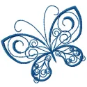 Preview of the Butterfly 15 embroidery design, showcasing intricate stitching patterns ideal for various fabric projects.
