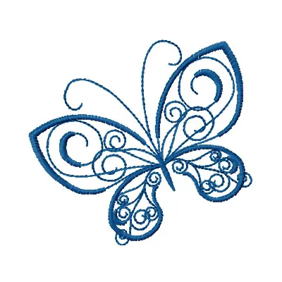Preview of the Butterfly 15 embroidery design, showcasing intricate stitching patterns ideal for various fabric projects.