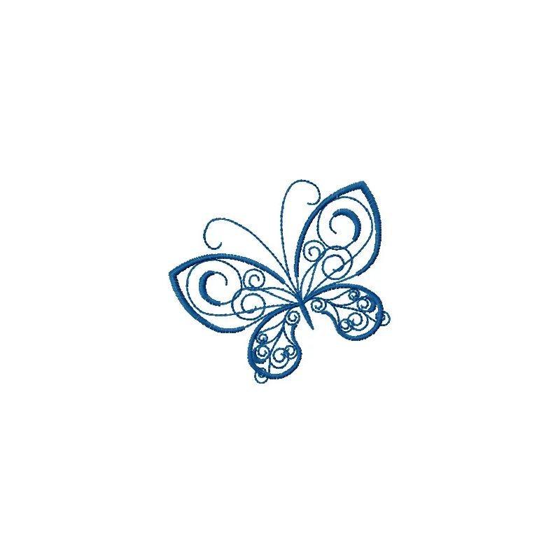 Preview of the Butterfly 15 embroidery design, showcasing intricate stitching patterns ideal for various fabric projects.