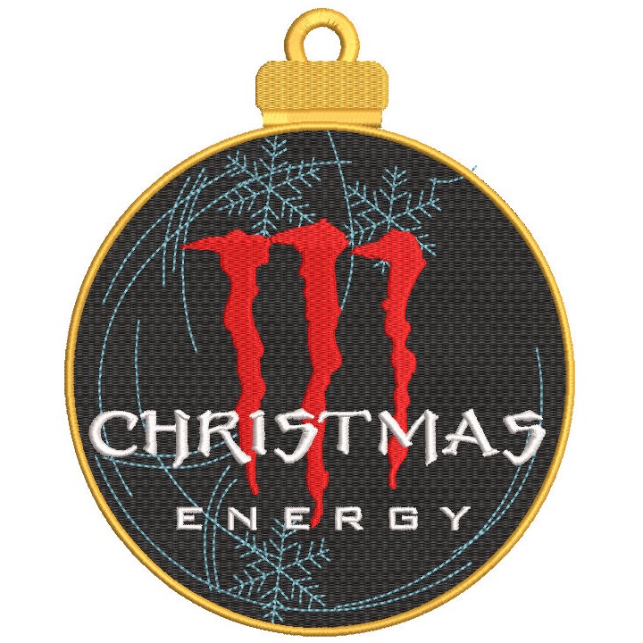 Christmas Energy Christmas ball embroidery design - Embroidery Design