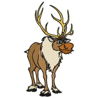 Sven embroidery design from Frozen, showcasing a charming stitched motif for creative projects.
