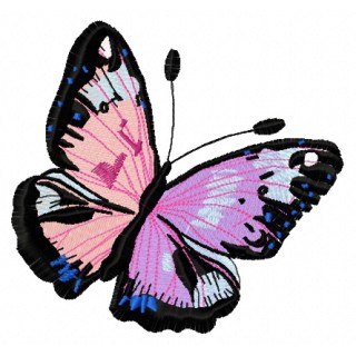 Bicolor butterfly embroidery design - Embroidery Design