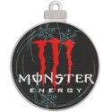 Embroidery design preview of a Monster Energy Christmas ball featuring vibrant colors and detailed stitching.