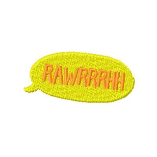 Rawrrrhh embroidery design - Embroidery Design