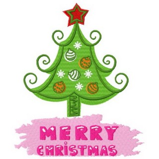 New Year tree 3 embroidery design - Embroidery Design