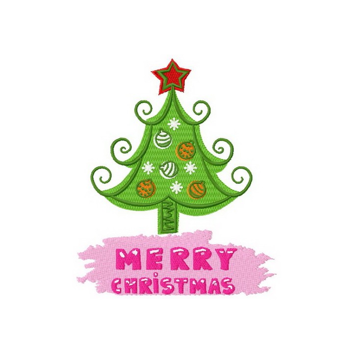 New Year tree 3 embroidery design - Embroidery Design