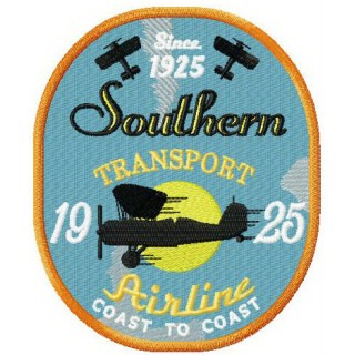 Southen transport airline embroidery design - Embroidery Design
