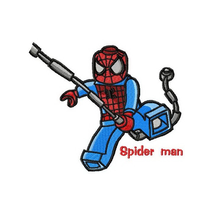 Lego Spiderman embroidery design - Embroidery Design