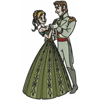 Anna and Prince embroidery design - Embroidery Design