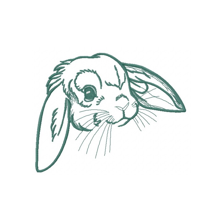 Lop-eared bunny 7 embroidery design - Embroidery Design