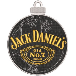 Jack Daniels Chrsitmas ball embroidery design - Embroidery Design