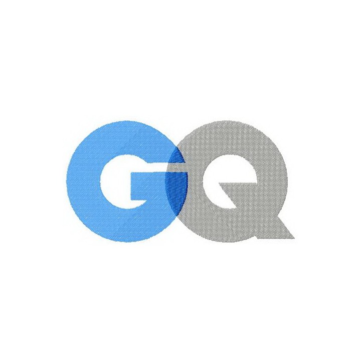 GQ magazine logo embroidery design - Embroidery Design