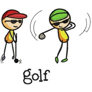 Golf embroidery design - Embroidery Design