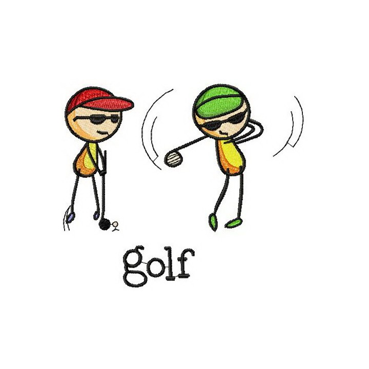 Golf embroidery design - Embroidery Design