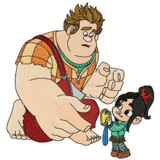Ralph and Vanellope von Schweetz embroidery design - Embroidery Design