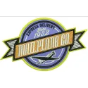 Mailplane co. embroidery design featuring a vintage aviation label, ideal for stitching on t-shirts or tote bags.