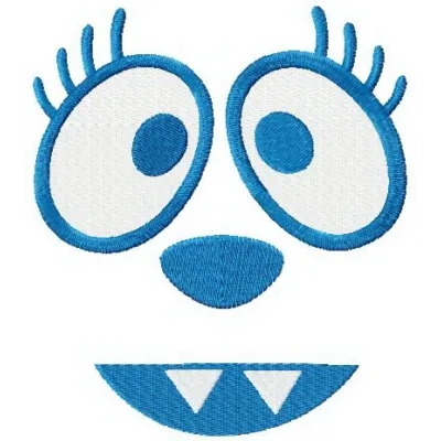 Toodee embroidery design featuring a playful monster motif, perfect for kids' clothing and accessories.