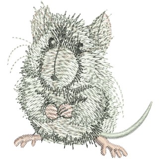Cute small mouse embroidery design - Embroidery Design