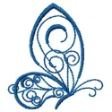 Butterfly 16 embroidery design showcasing a delicate insect motif, perfect for stitching on t-shirts and tote bags.