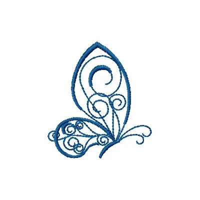 Butterfly 16 embroidery design showcasing a delicate insect motif, perfect for stitching on t-shirts and tote bags.