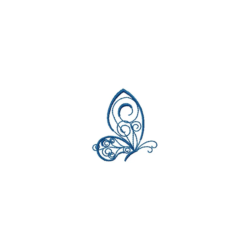 Butterfly 16 embroidery design showcasing a delicate insect motif, perfect for stitching on t-shirts and tote bags.